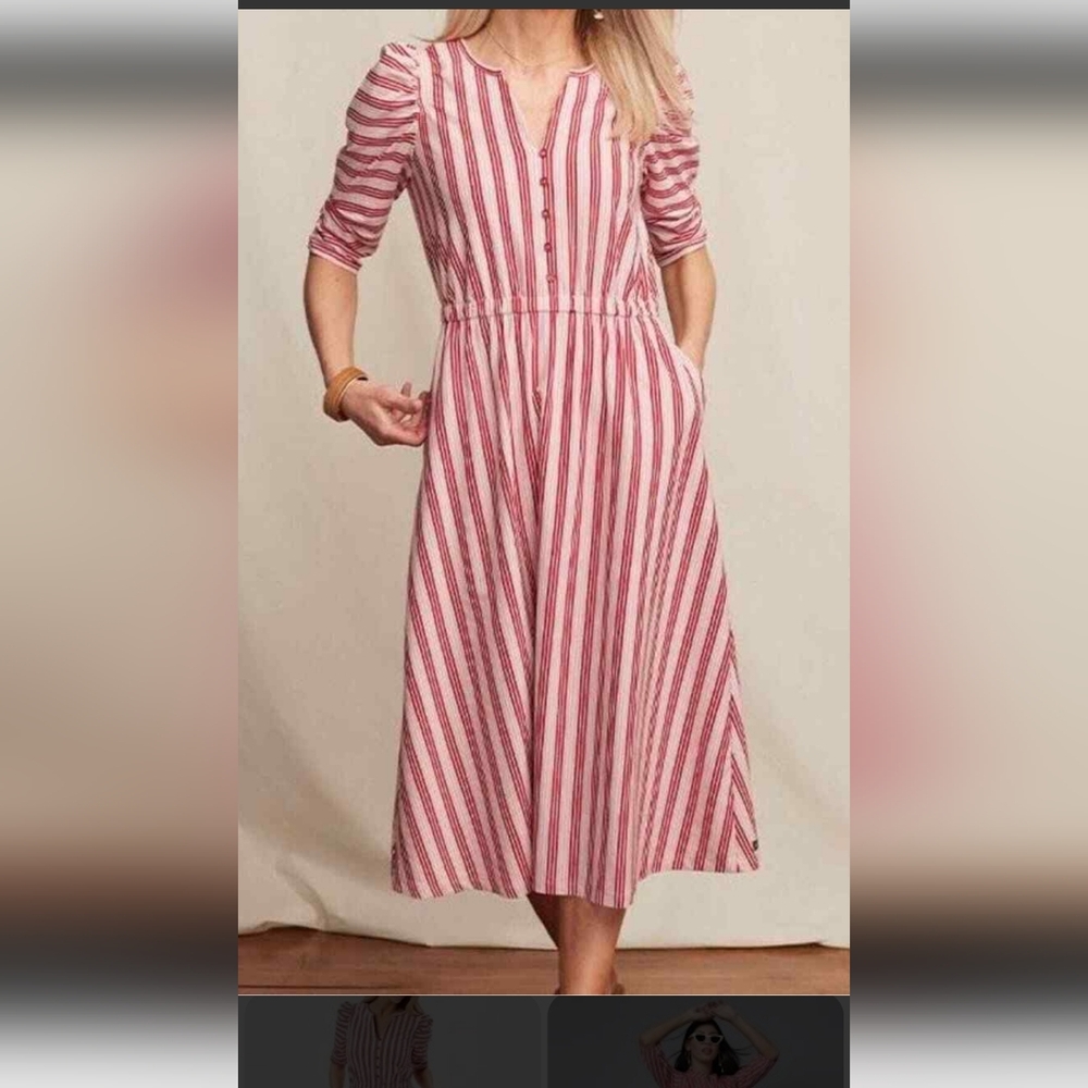 Matilda Jane Red and White Smocked A-Line Dress